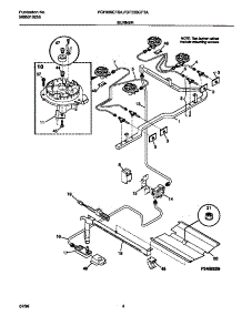 03 - Burner parts for Frigidaire Range FGF335CFSA from AppliancePartsPros.com