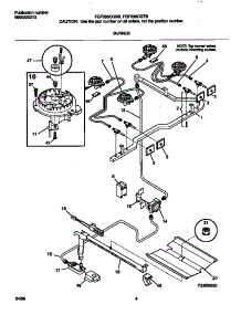 03 - Burner parts for Frigidaire Range FGF335CGSB from AppliancePartsPros.com