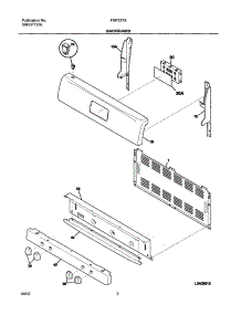03 - Backguard parts for Frigidaire Range FGF337ASB from AppliancePartsPros.com