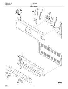 03 - Backguard parts for Frigidaire Range FGF337BCD from AppliancePartsPros.com