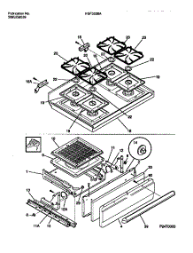 05 - Top / Drawer parts for Frigidaire Range FGF333BAWB from AppliancePartsPros.com