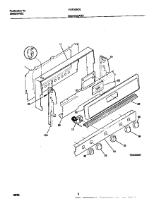 02 - Backguard parts for Frigidaire Range FGF335CESA from AppliancePartsPros.com