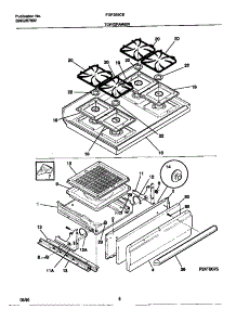 05 - Top / Drawer parts for Frigidaire Range FGF335CESA from AppliancePartsPros.com