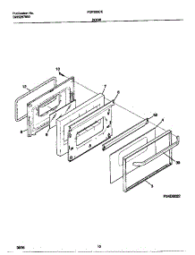 06 - Door parts for Frigidaire Range FGF335CESA from AppliancePartsPros.com
