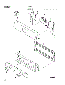 03 - Backguard parts for Frigidaire Range FGF337ABE from AppliancePartsPros.com