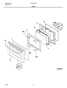 11 - Door parts for Frigidaire Range FGF337BCD from AppliancePartsPros.com