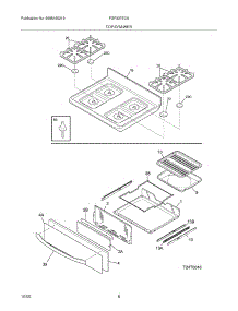 09 - Top / Drawer parts for Frigidaire Range FGF337ECA from AppliancePartsPros.com
