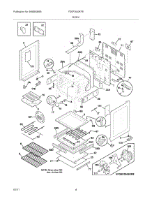 05 - Body parts for Frigidaire Range FGEF3042KFE from AppliancePartsPros.com
