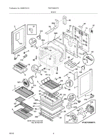 05 - Body parts for Frigidaire Range FGEF3056KFC from AppliancePartsPros.com