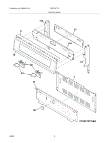 03 - Backguard parts for Frigidaire Range FGEF3077KWA from AppliancePartsPros.com