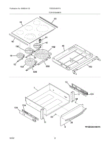 07 - Top / Drawer parts for Frigidaire Range FGES3045KFA from AppliancePartsPros.com