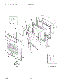 09 - Door parts for Frigidaire Range FGEF3077KWA from AppliancePartsPros.com