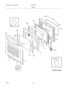09 - Door parts for Frigidaire Range FGEF3077KBB from AppliancePartsPros.com