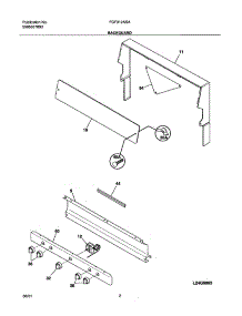 03 - Backguard parts for Frigidaire Range FGF312ASA from AppliancePartsPros.com