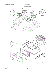 09 - Top / Drawer parts for Frigidaire Range FGF303CWG from AppliancePartsPros.com
