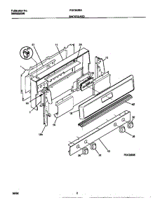 02 - Backguard parts for Frigidaire Range FGF353BAWD from AppliancePartsPros.com