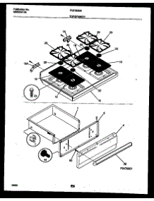 06 - Cooktop And Drawer Parts parts for Frigidaire Range FGF353BADA from AppliancePartsPros.com