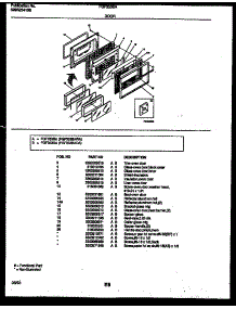 07 - Door Parts parts for Frigidaire Range FGF353BADA from AppliancePartsPros.com