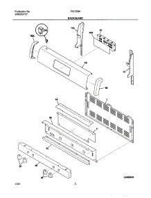 03 - Backguard parts for Frigidaire Range FGF355ASA from AppliancePartsPros.com