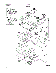 05 - Burner parts for Frigidaire Range FGF355ASA from AppliancePartsPros.com