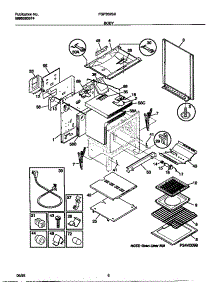 04 - Body parts for Frigidaire Range FGF352SBWE from AppliancePartsPros.com