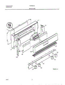03 - Backguard parts for Frigidaire Range FGF355CGSE from AppliancePartsPros.com
