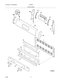 03 - Backguard parts for Frigidaire Range FGF355DWD from AppliancePartsPros.com