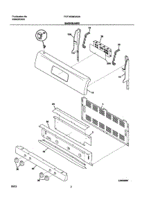 03 - Backguard parts for Frigidaire Range FGF363MXASA from AppliancePartsPros.com