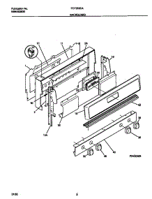 02 - Backguard parts for Frigidaire Range FGF353CASH from AppliancePartsPros.com