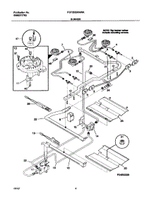 05 - Burner parts for Frigidaire Range FGF355BXAWA from AppliancePartsPros.com