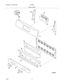 03 - Backguard parts for Frigidaire Range FGF365DWA from AppliancePartsPros.com