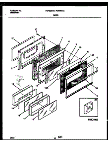 07 - Door Parts parts for Frigidaire Range FGF363BADA from AppliancePartsPros.com