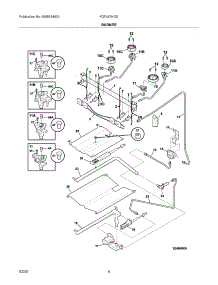 05 - Burner parts for Frigidaire Range FGFL67HCD from AppliancePartsPros.com