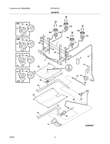 05 - Burner parts for Frigidaire Range FGF364KSA from AppliancePartsPros.com