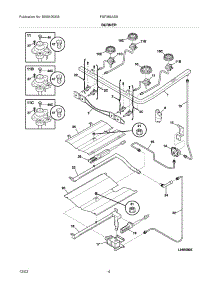 05 - Burner parts for Frigidaire Range FGF366ASB from AppliancePartsPros.com