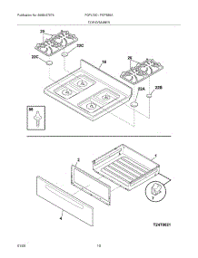 09 - Top / Drawer parts for Frigidaire Range FGFL79DSB from AppliancePartsPros.com