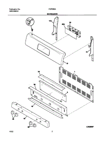 03 - Backguard parts for Frigidaire Range FGF366AWA from AppliancePartsPros.com