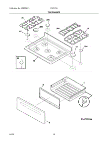 09 - Top / Drawer parts for Frigidaire Range FGFL79GQF from AppliancePartsPros.com