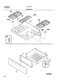 09 - Top / Drawer parts for Frigidaire Range FGFL88ASB from AppliancePartsPros.com