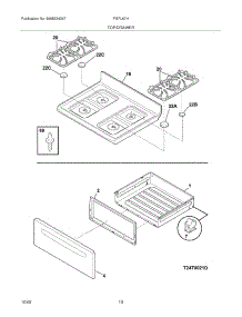 09 - Top / Drawer parts for Frigidaire Range FGFL67HSG from AppliancePartsPros.com