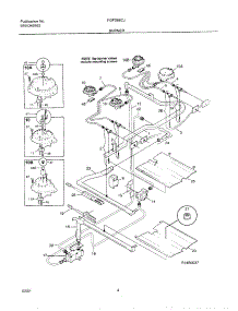 05 - Burner parts for Frigidaire Range FGFS68CJSA from AppliancePartsPros.com