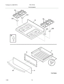 09 - Top / Drawer parts for Frigidaire Range FGFL79FCB from AppliancePartsPros.com