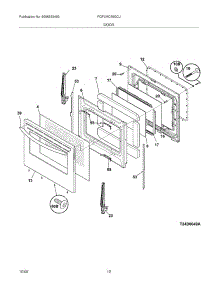 11 - Door parts for Frigidaire Range FGFLMC55GCJ from AppliancePartsPros.com