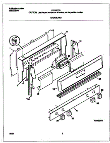 02 - Backguard parts for Frigidaire Range FGF367CGSC from AppliancePartsPros.com