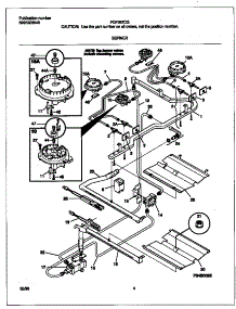 03 - Burner parts for Frigidaire Range FGF367CGTC from AppliancePartsPros.com