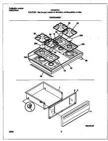 05 - Top / Drawer parts for Frigidaire Range FGF367CGTC from AppliancePartsPros.com