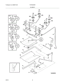 05 - Burner parts for Frigidaire Range FGF368GMR from AppliancePartsPros.com