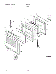 11 - Door parts for Frigidaire Range FGF368GCF from AppliancePartsPros.com