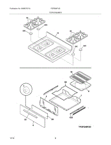 09 - Top / Drawer parts for Frigidaire Range FGFS36FUD from AppliancePartsPros.com
