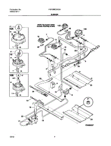 05 - Burner parts for Frigidaire Range FGF368CXASA from AppliancePartsPros.com